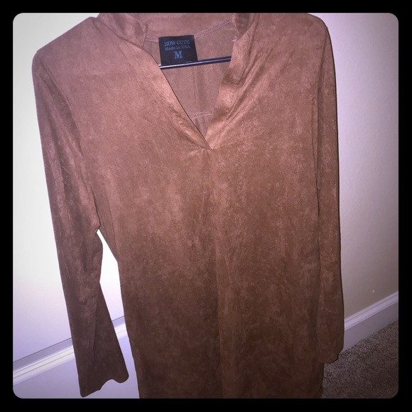 Brown suede tunic - Picture 1 of 1